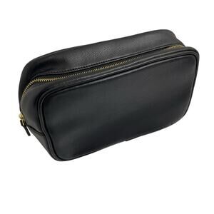 Mark & Graham Leather 9x5" Toiletry Bag Dark Brown Some Cosmetic Flaws